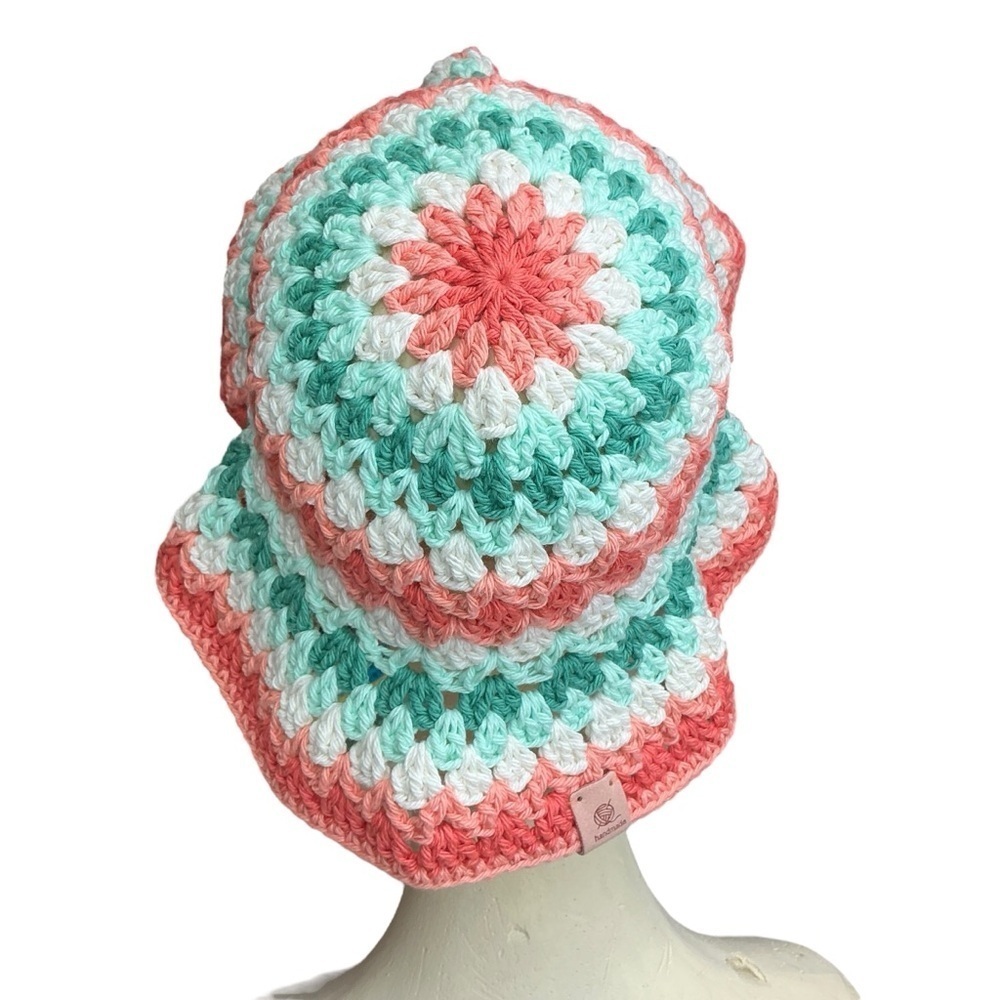 The Kelp Crochet Bucket Sun Hat Cotton Yarn Handcrafted Handmade by Seller - Picture 13 of 14